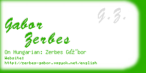 gabor zerbes business card